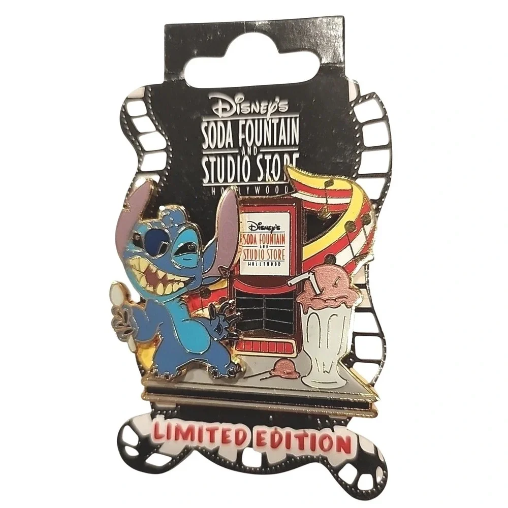 Disney Pin STITCH Jukebox Singing Spoon Karaoke Hollywood Soda LE 300  DSF 71339